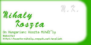 mihaly koszta business card